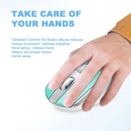cimetech Wireless Mouse for Laptop, Portable Slim Silent Design for Left & Right Hand Users, Storable Nano Receiver, 800-1600 DPI, 2.4G Compact Computer Mice for MacBook, PC, Windows, Chromebook