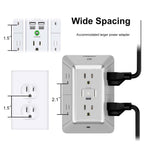 Multi Plug Wall Outlet Night Light, POWRUI 6 Outlet Extender & 3 USB Ports