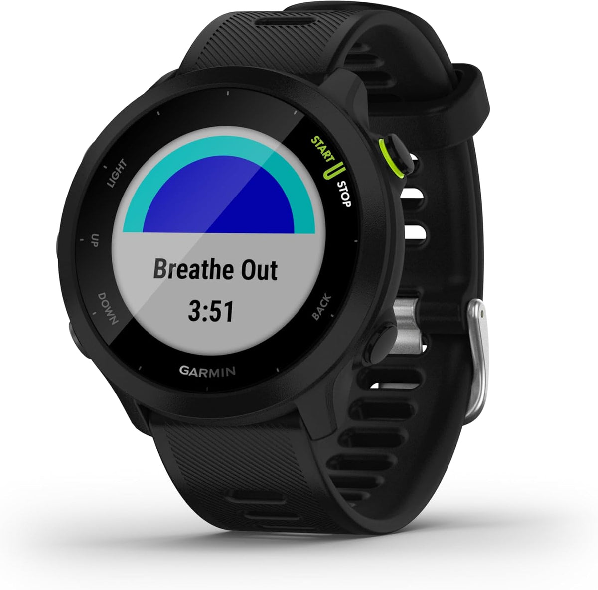 Garmin Forerunner 55 Easy to Use Lightweight GPS Running Smartwatch, Running and Training Guidance, Safety and Tracking Features included