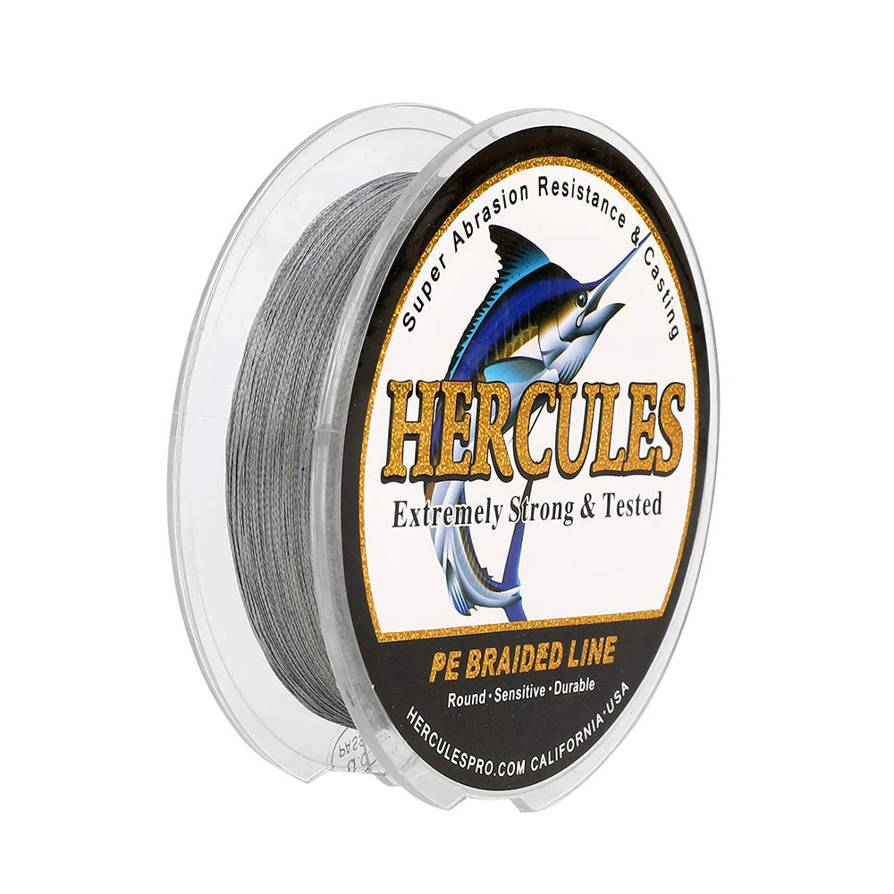 Hercules Braided Fishing Line 4 Strands 100m-2000m 6lb-100lb Super Strong PE Fishing Wire Multifilament Fishing Lines for Saltwater & Freshwater Fishing