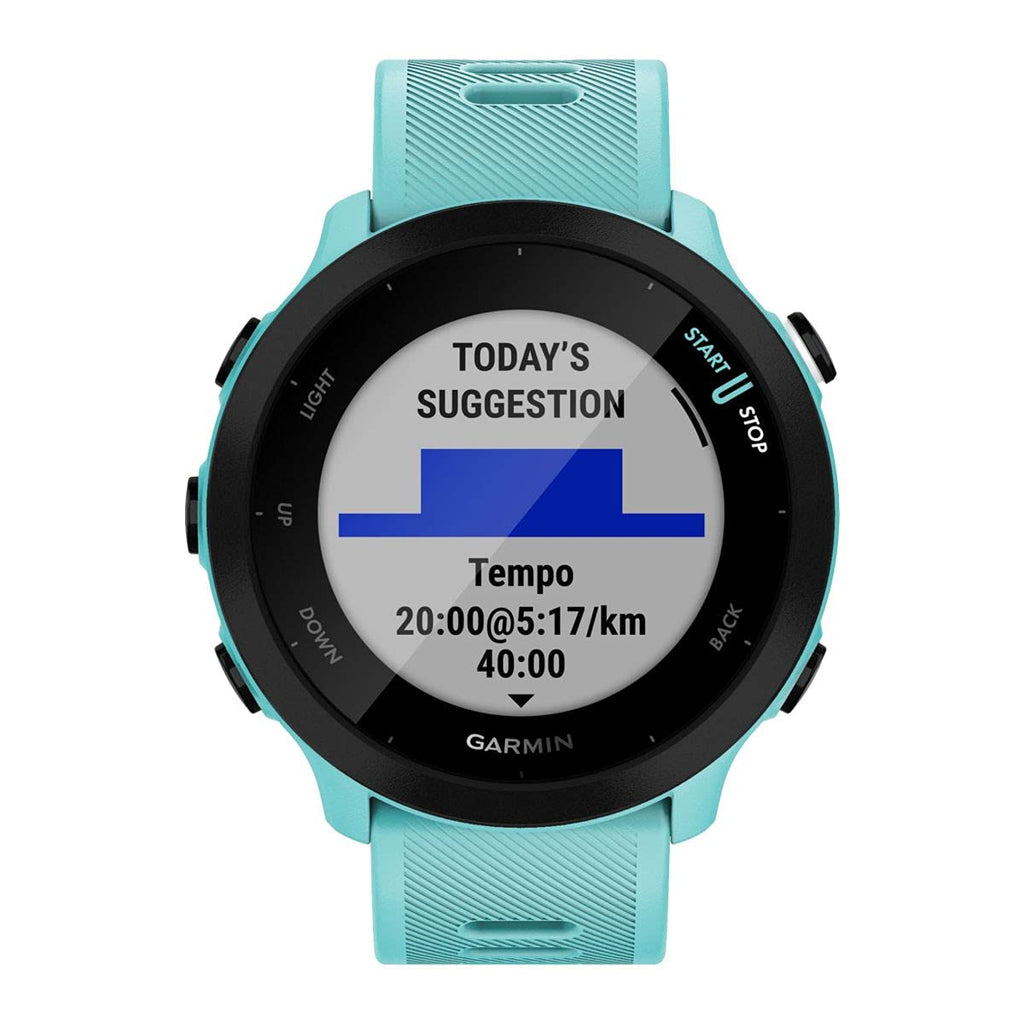 Garmin Forerunner 55 Easy to Use Lightweight GPS Running Smartwatch, Running and Training Guidance, Safety and Tracking Features included
