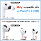 3 Pairs Replacement Ear Tips for AirPods Pro 2nd & 1st(Small, Black)