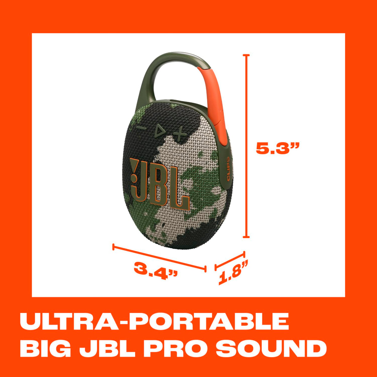 JBL Clip 5 - Ultra-Portable Waterproof Speaker - Sand