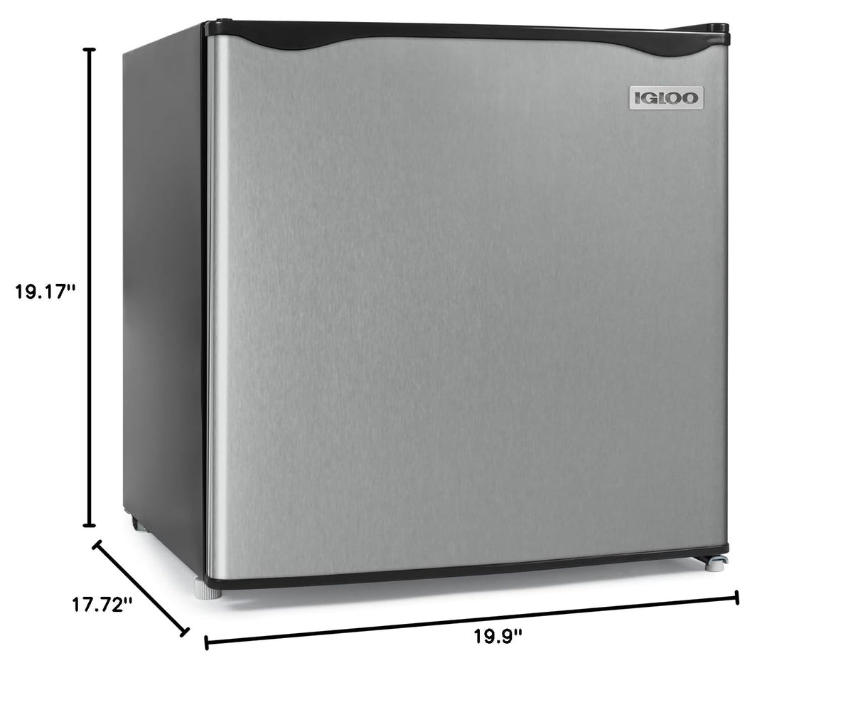 Igloo 2.6 Cu.Ft Mini Fridge with Freezer- Single Door Compact Refrigerator with Glass Shelves for Homes, Dorms & Offices- Keep Snacks, Drinks & Frozen Foods Cool with Temperature Control Fridge- White