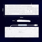Rii RK907 USB Wired Keyboard Full Size Office Keyboard Compatible with Mac PC Tablet Windows Android Microsoft UK Layout