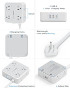 TESSAN Surge Protector Power Strip with 900J Surge Protection, 5 Ft, Grey