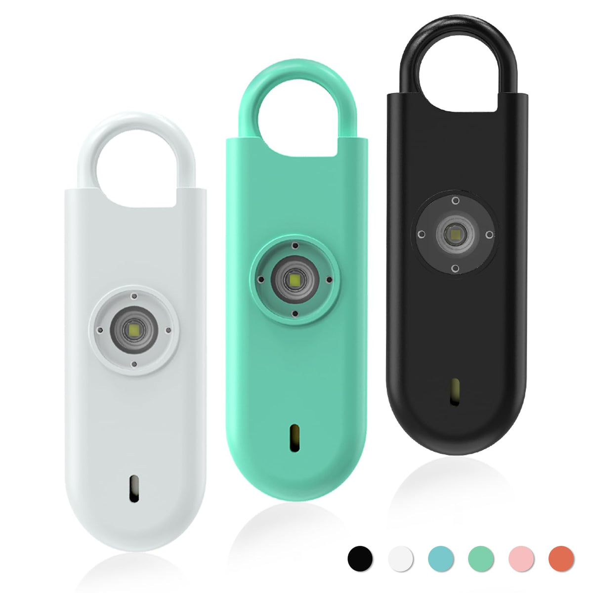 Fauxomor 140dB Personal Safety Alarm for Women 3pack Self Defense Keychain