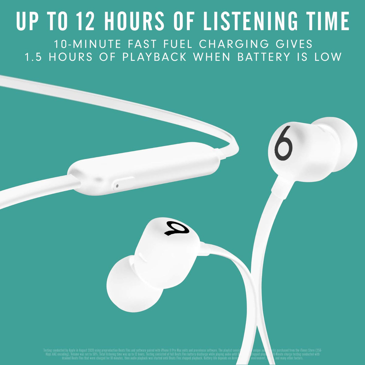 Beats Flex Wireless Earbuds - Apple W1 Headphone Chip, Magnetic Earphones, Class 1 Bluetooth, 12 Hours of Listening Time, Built-in Microphone - Yuzu Yellow