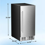 Antarctic Star 18L Mini Fridge Cooler 24Can, Beverage Refrigerator with Quiet Compressor, LED Light,Freestanding Small Fridge with Electronic Temperature Control for Home and Bar(40-61 ℉)