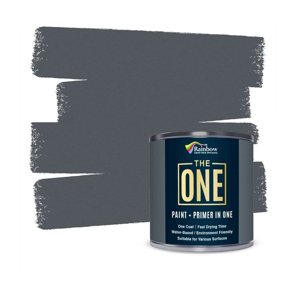 The ONE All-In-One Paint & Primer - Deep Red Satin, 2.5 L | Multi-Surface 1 Coat Formula | Easy Indoor & Outdoor Decorating for Home & Garden Walls, Floors & Furniture | Durable, Water-Based & Low VOC