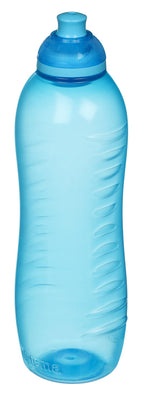 Sistema Squeeze Twist 'n' Sip Sports Water Bottles | 460 ml | Leakproof Kids Water Bottles | BPA-Free | Blue | 4 Count
