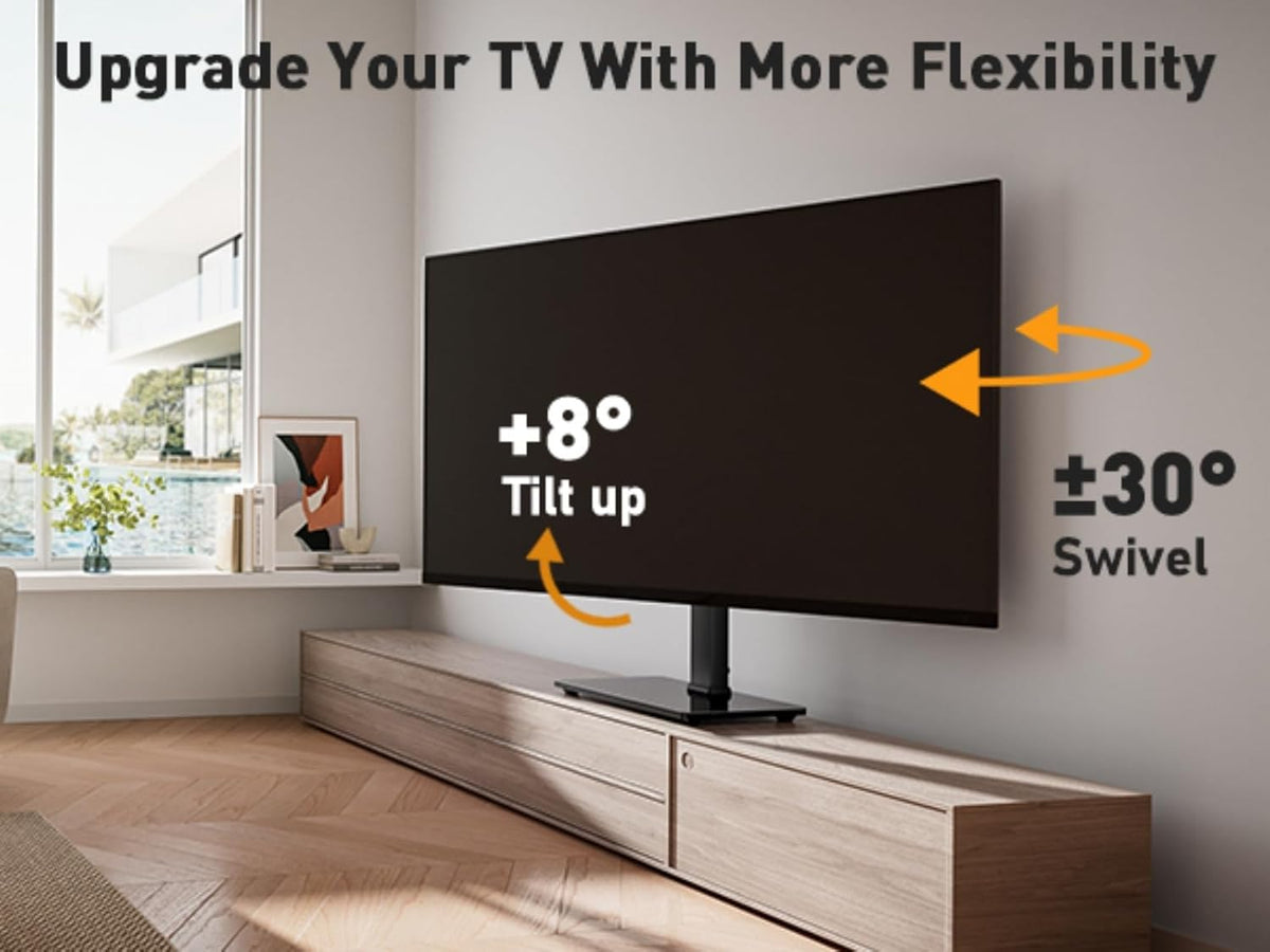 Perlegear Universal Swivel TV Stand Base for 32–70 inch TVs to 99lbs