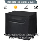Commercial Ice Maker Cover, Universal Waterproof Shield for Appliances in Home, Garage and Office, Black