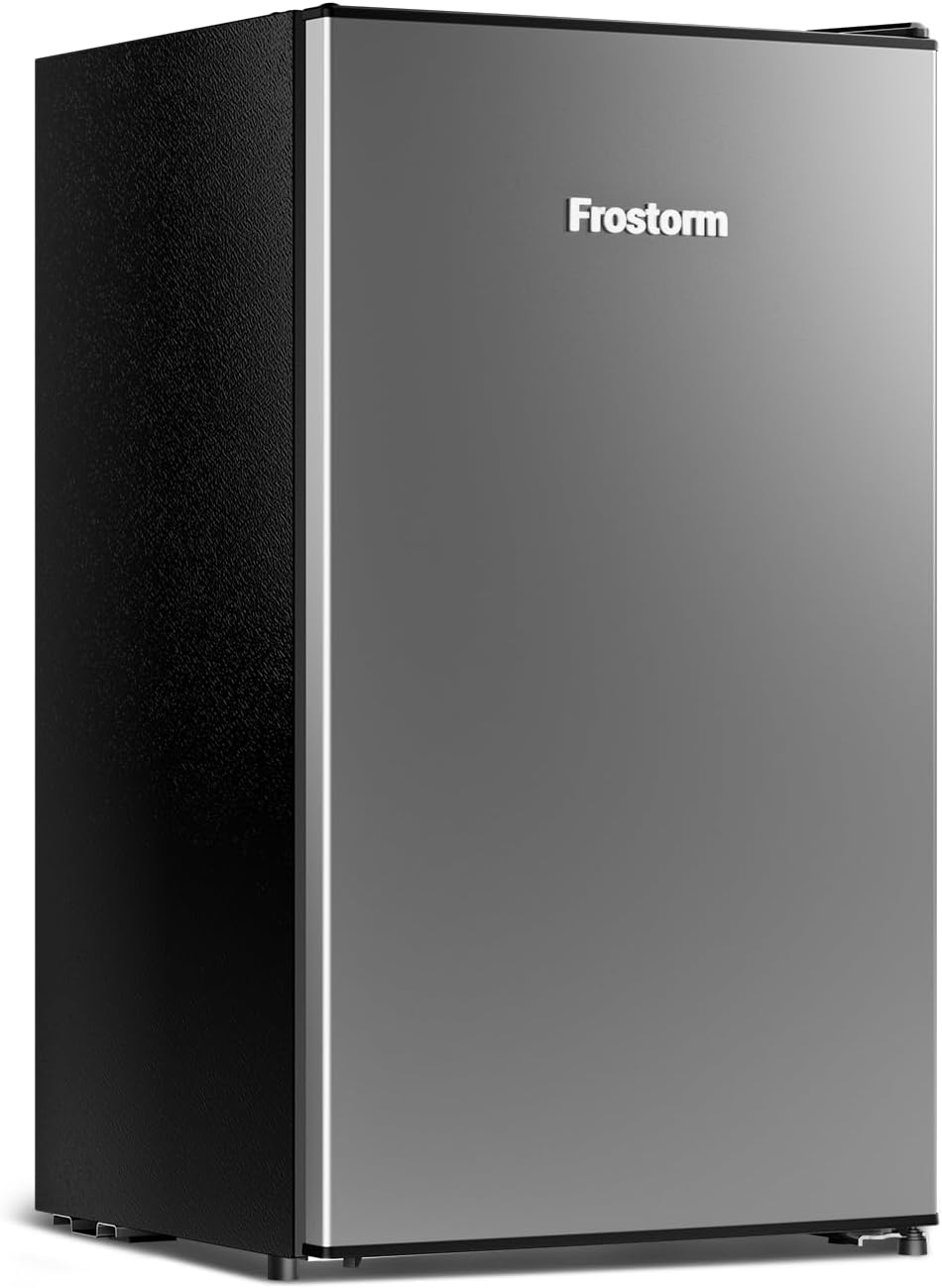 3.2 Cu Ft Mini Fridge with Freezer, Single Door Upright Freezer