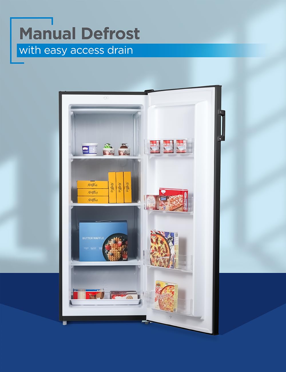 BLACK+DECKER 14 Cu. Ft. Convertible Freezer Refrigerator, Upright Freezer with Glass Shelves, ENERGY STAR rated, Frost Free, BUC1400XB, Black
