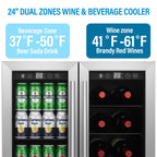 DOGHLY 0.95 Cu.Ft Mini Fridge Mirror Door for Beverages & Skincare, 24 Cans