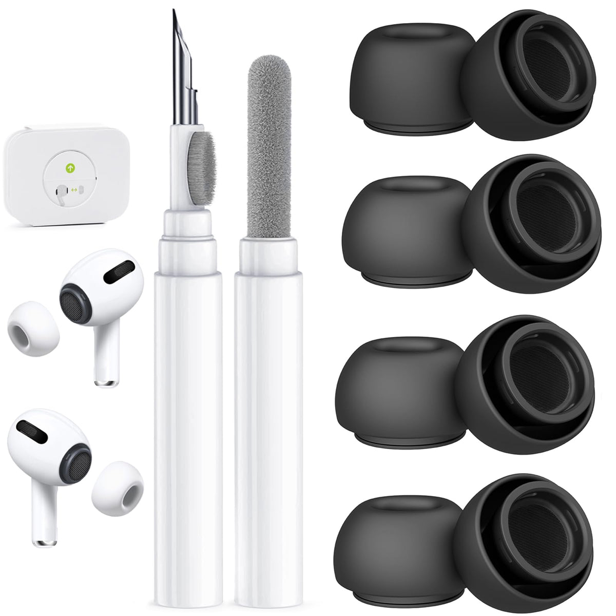 5 Pairs Replacement Ear Tips for AirPods Pro 3 (White)