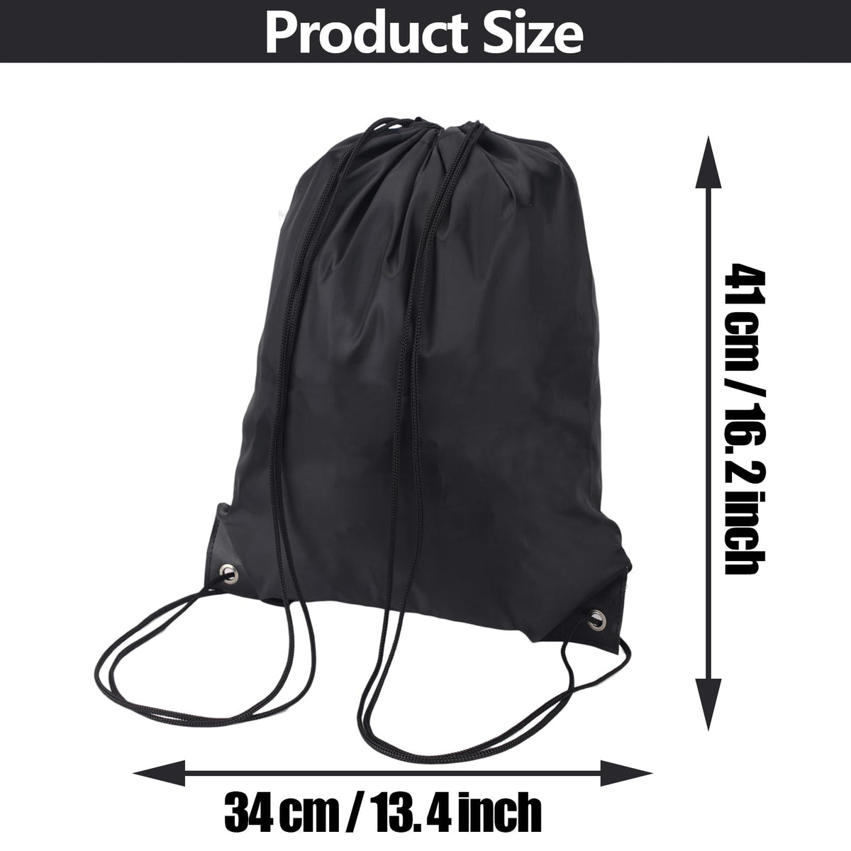 Drawstring Bags for Kids Adults - Swim Gym Sports School Travel Bag