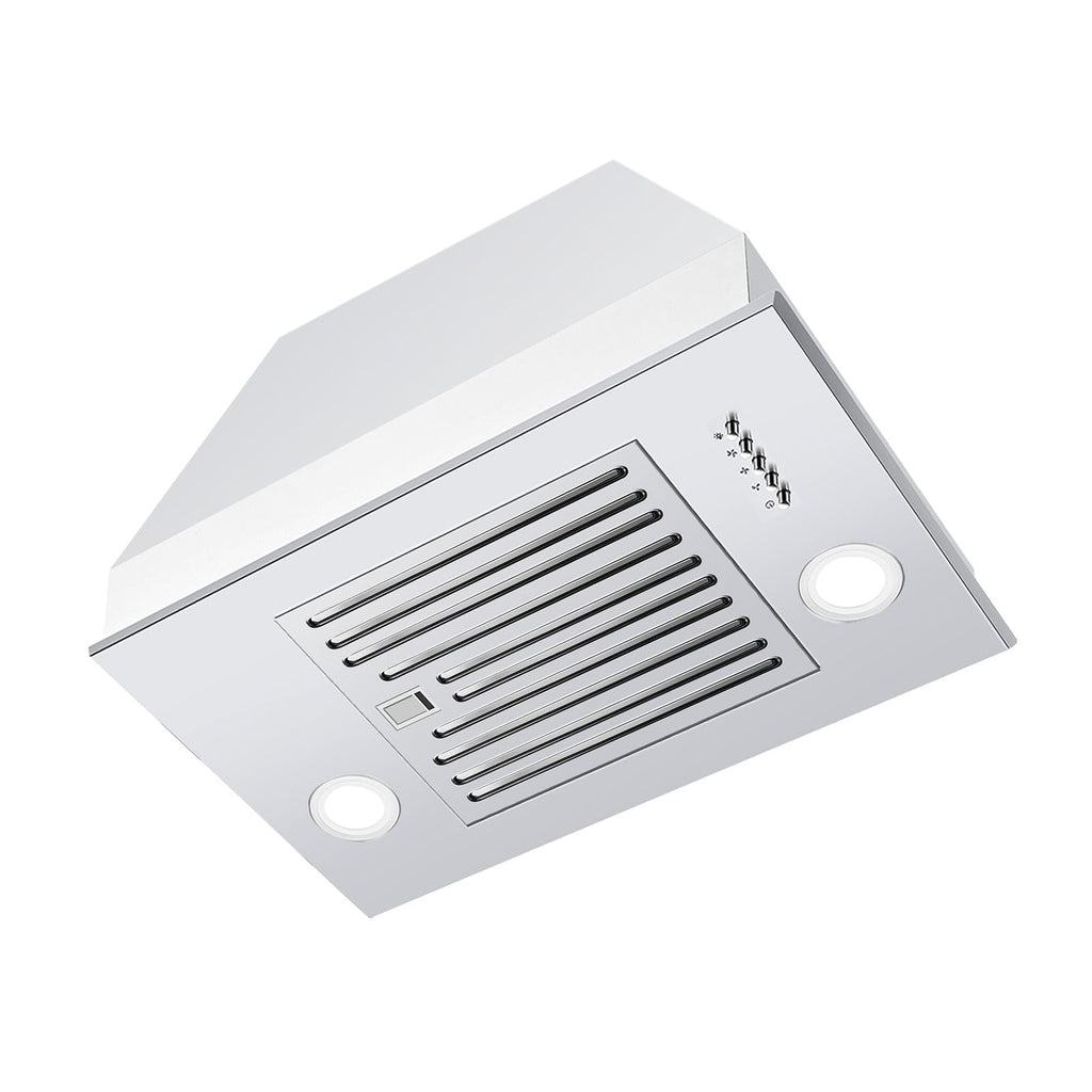 Range Hood Insert 30 inch,Stainless Steel Kitchen Vent Hood 600CFM,Built-in Kitchen Stove Hood w/Front Button Controls and Front LED Lights,Baffle Filters,Ducted/ductless Convertible Duct