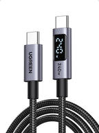 UGREEN 240W USB C to USB-C Cable with Built-in Digital Screen, 2M