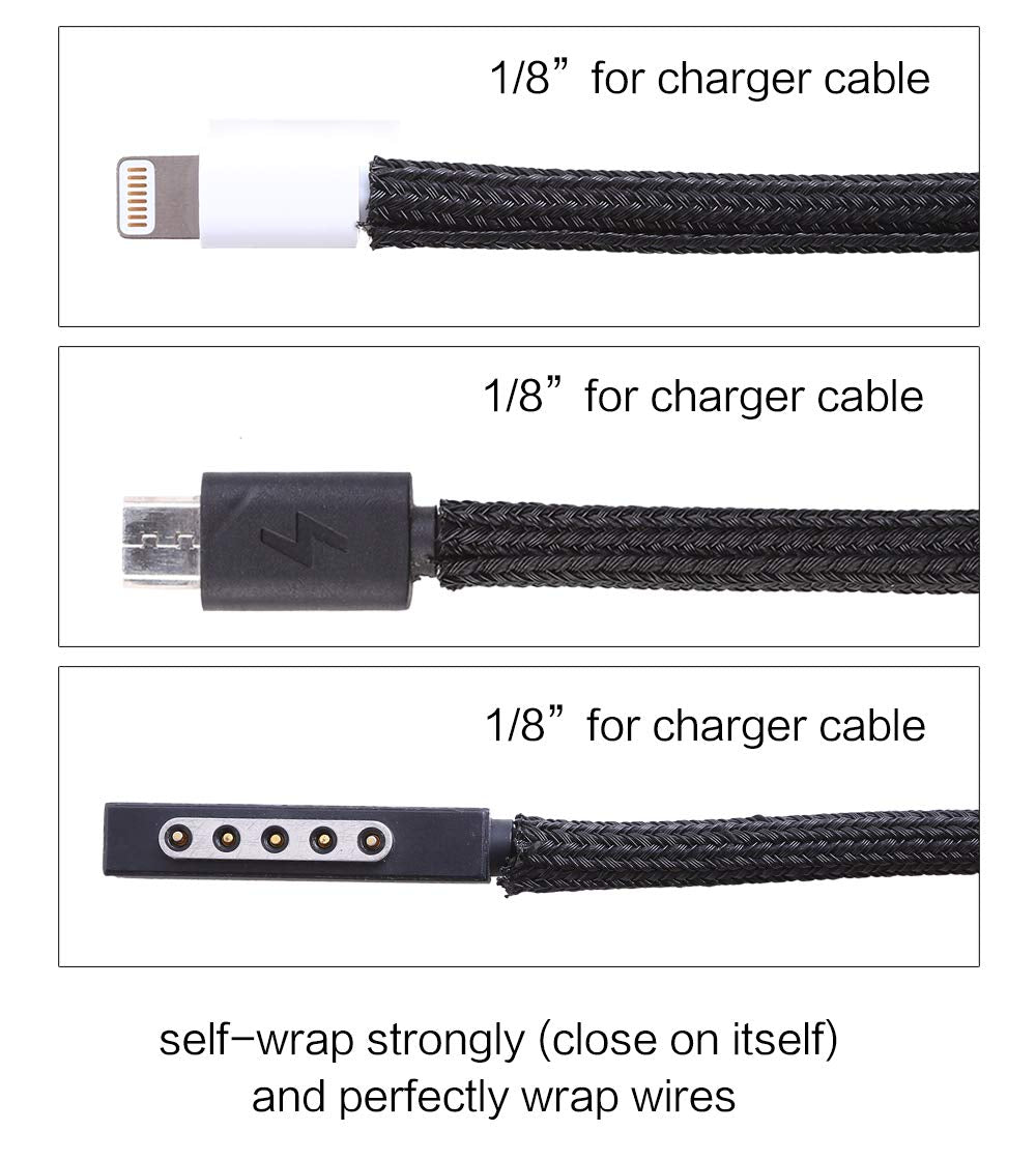 Alex Tech 10ft - 1/8 inch Cord Protector Wire Loom Tubing Cable Sleeve Split Sleeving for USB Cable Power Cord Audio Video Cable – Protect Cat from Chewing Cords - White