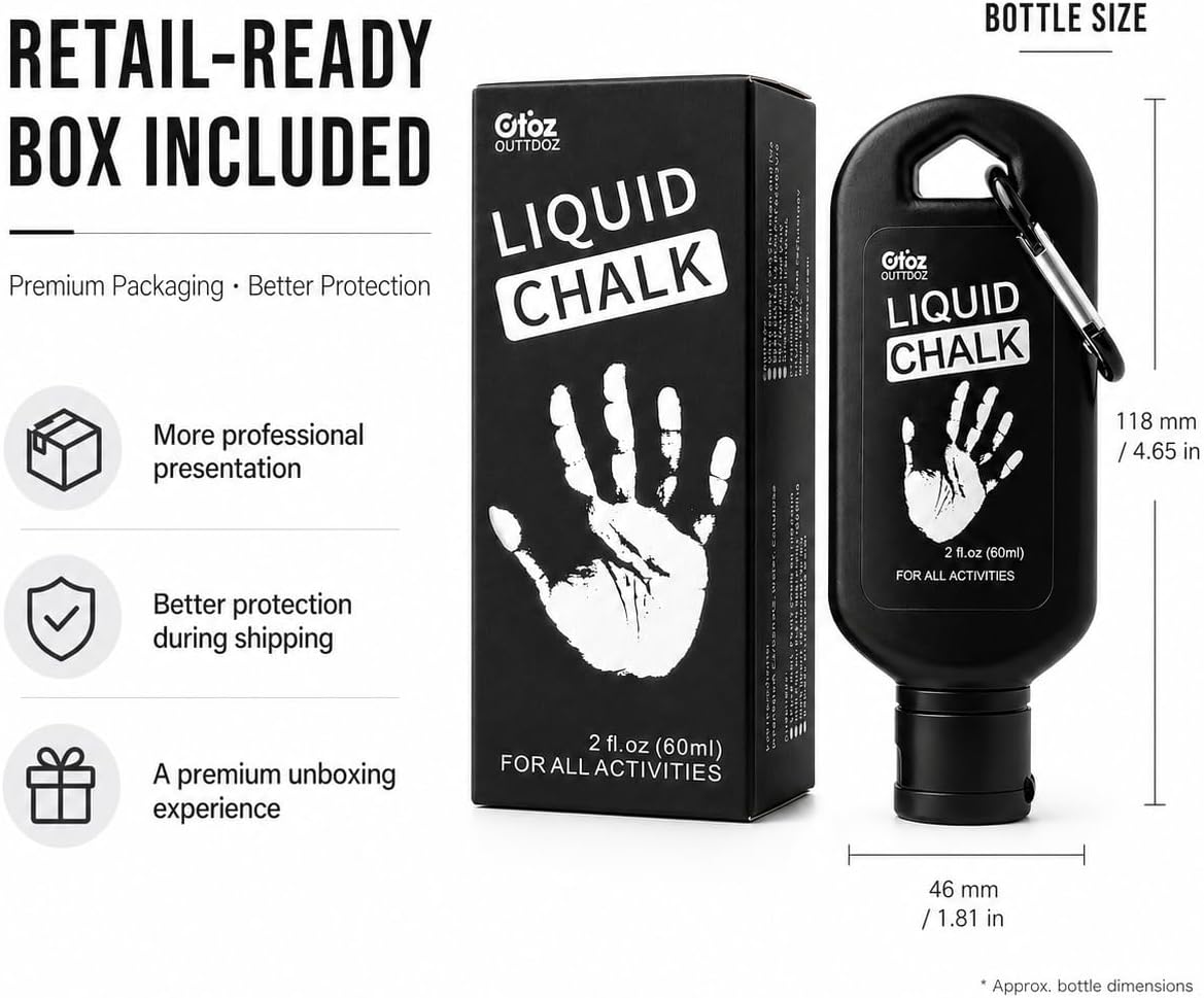 Liquid Chalk 60mL & 350mL for Weightlifting, Climbing & Gymnastics
