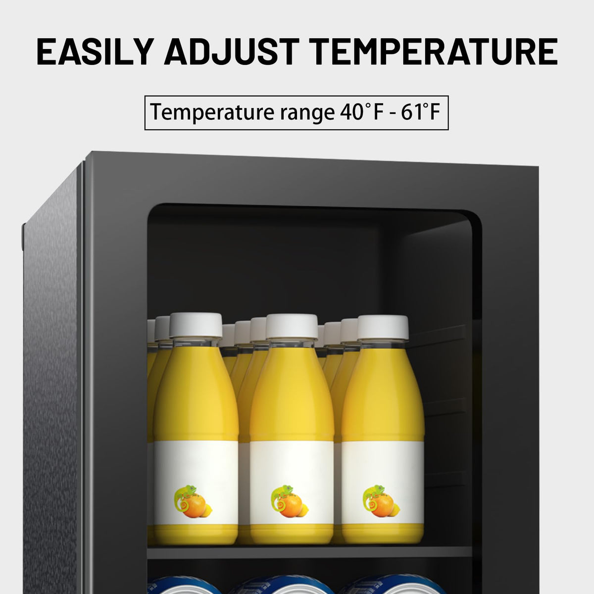 DOGHLY 0.95 Cu.Ft Mini Fridge Mirror Door for Beverages & Skincare, 24 Cans
