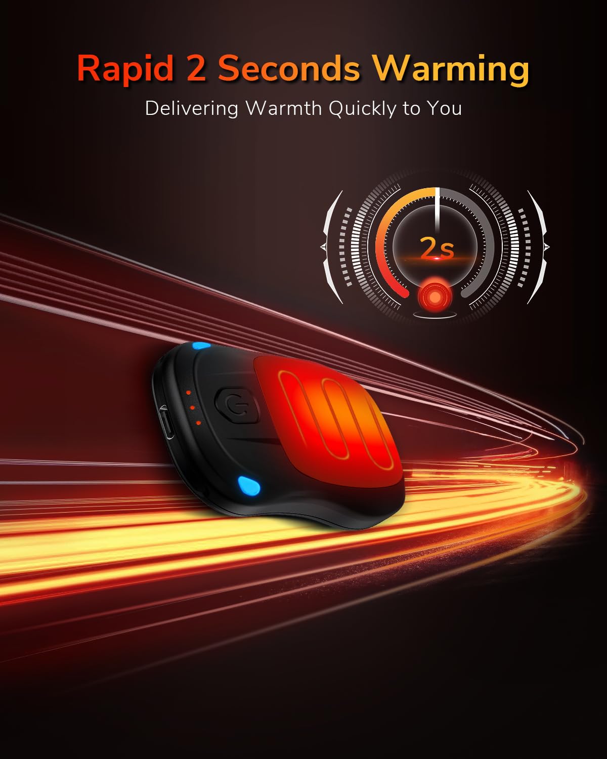 Hand Warmers 2 Pack, Rechargeable Hand Warmer with 20Hrs Warmth Time, Electric Hand Warmers 3 Levels Heating, Portable Handwarmers for Pockets and Gloves in Cold Winter, Gifts for Christmas