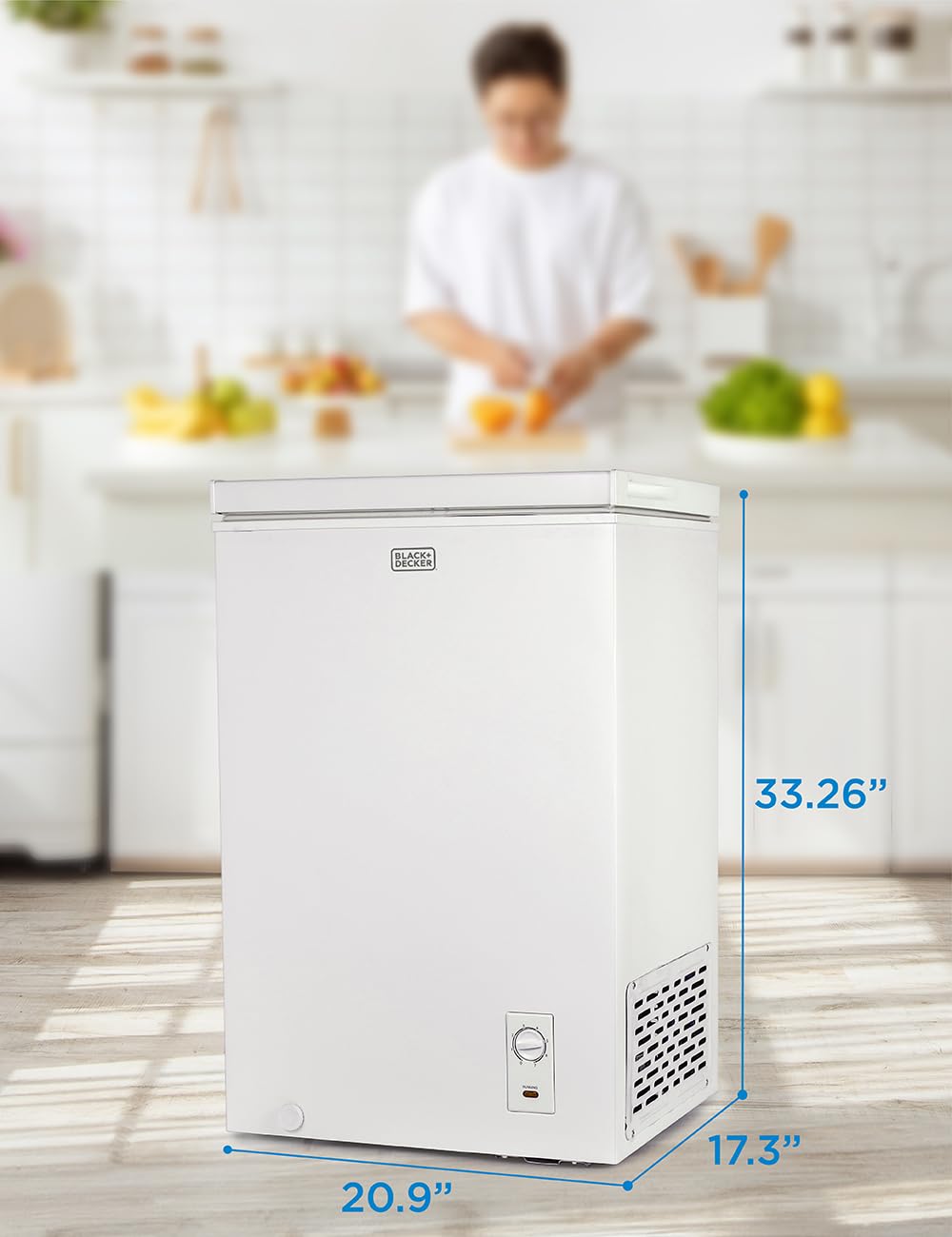 BLACK+DECKER 2.0 Cu. Ft. Compact Chest Freezer, BCFK206, White