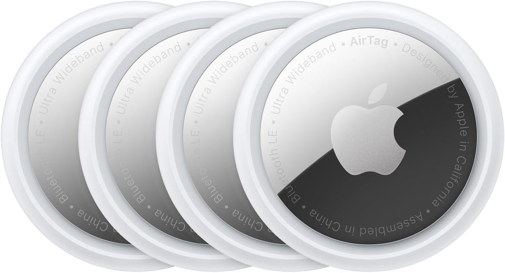 Apple AirTag (1st Generation) - 4 Pack. Keep Track of and find Your Keys, Wallet, Luggage, Backpack, and More. Simple one-tap Set up with iPhone or iPad, Bluetooth