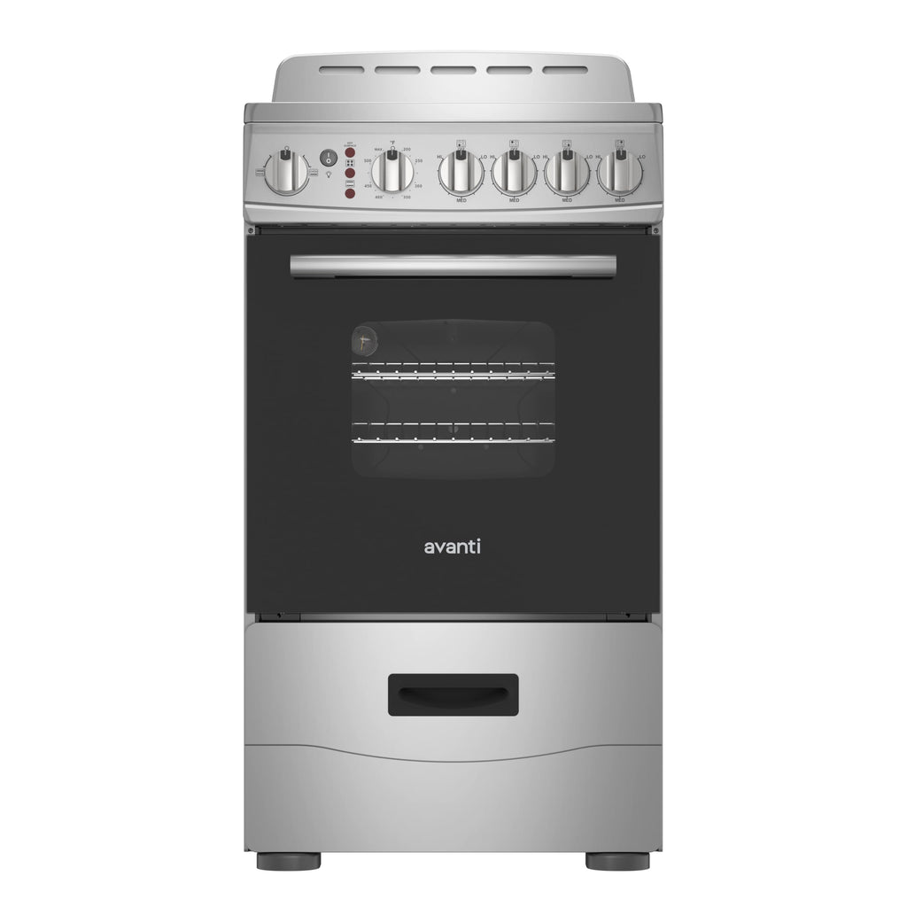 Avanti 20-Inch Freestanding Electric Range with Ceramic Glass Cooktop, in Black (CERU200P1B)