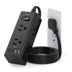 One Beat 10Ft Extension Cord with Multiple Outlets,Flat Plug Power Strip