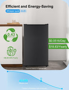 BODACIOUS 3.2 Cu.Ft Mini Freezer - Compact Upright Small Freezer - Silver