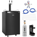 VEVOR Beer Kegerator, Single Tap Commercial Draft Beer Dispenser for D system, Full Size Keg Refrigerator with 5lbs CO2 Tank, Hold 2 Sixth / 2 Ball lock keg, Black