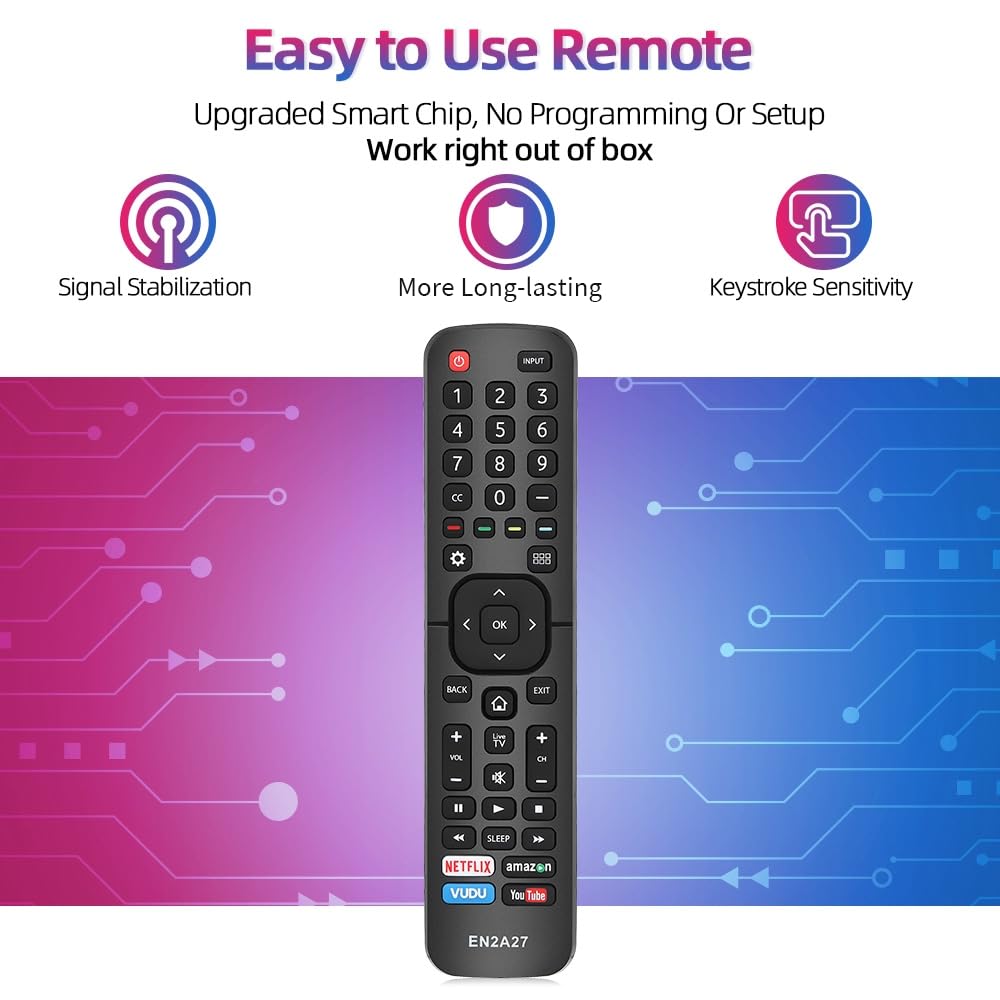 Universal Remote for All Samsung TV Remote, Replacement Compatible with All Samsung LED, LCD, QLED, HDTV, 3D Series Smart TVs (BN59-01259B)