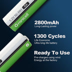Granicell AA Rechargeable Batteries (12 Pack), 2800mAh, 1.2V NiMH