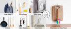 Command Medium Designer Hooks, 6 White Hooks and 9 Adhesive Strips