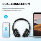 Soundcore by Anker Q20i Headphones with Protective Case, Blue, Bundle