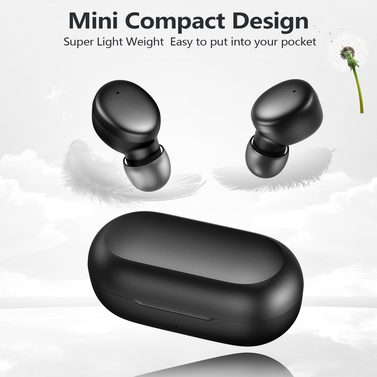 MOZOTER Mini Wireless Earbuds Bluetooth 5.3 in Ear Headphones Headsets