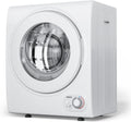 ROVSUN 110V Portable Clothes Dryer, High End Laundry Front Load Tumble Dryer Machine with Stainless Steel Tub & Simple Control Knob for Apartment, Dorm-850W, White