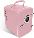 Frigidaire Retro Mini Compact Beverage Cooler, Great for Keeping Office Lunch Cool! (Built-in Bluetooth Speaker)