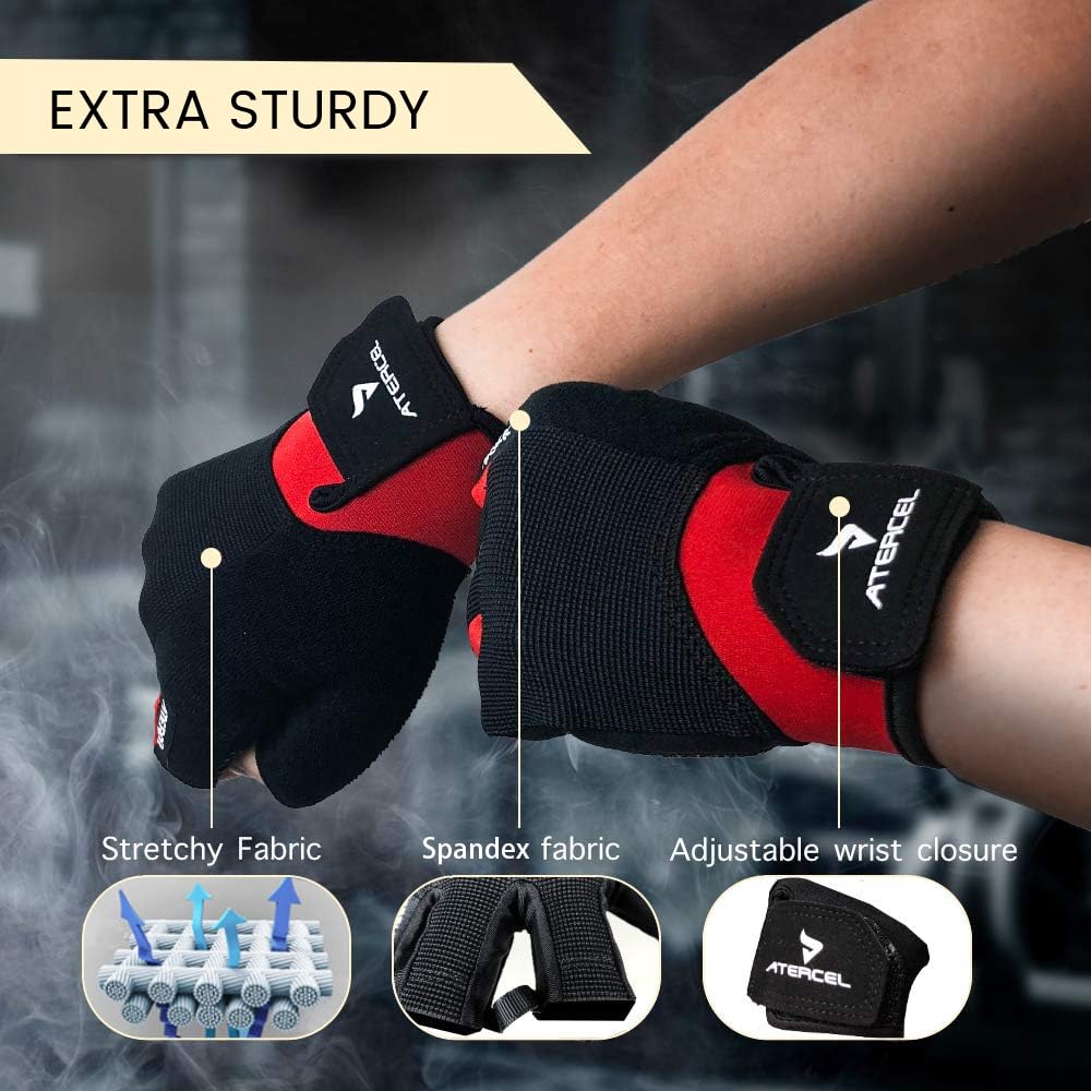 ATERCEL Weight Lifting Gloves, Gym Gloves Men Women