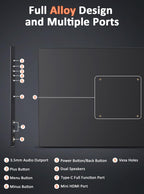 KYY Portable Monitor 15.6" 1080P Computer Monitor Screen Extender w/Cover