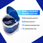 ZENY Portable Mini Washing Machine 8 lbs Washing Capacity,Semi-Automatic
