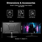 SANSUI 24 Inch Gaming Monitor 200Hz 1Ms FreeSync HDR 110% sRGB FHD 1080P Computer Monitor HDMI DP Ports Eye Care Frameless VESA Mount Cable Management(ES-G24F4L HDMI Cable Included)