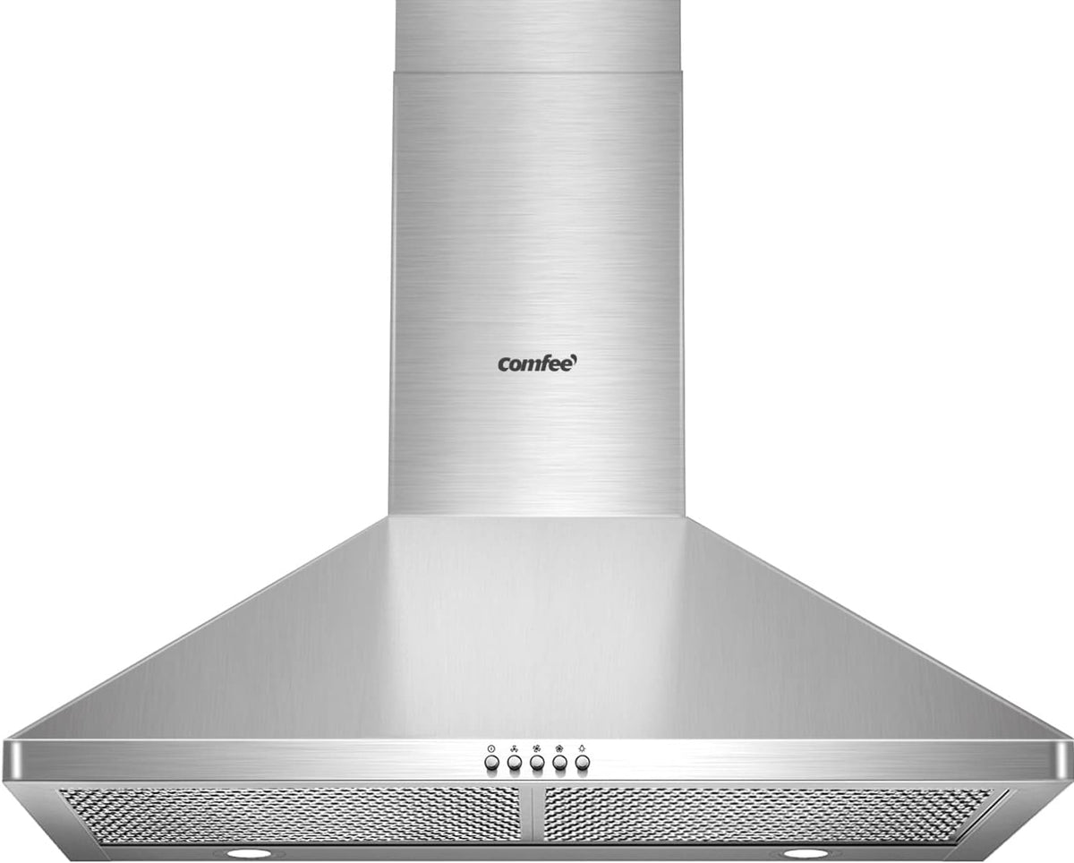 COMFEE' Wall Mount Range Hood 30 Inch, 450 CFM Ducted/Ductless Convertible
