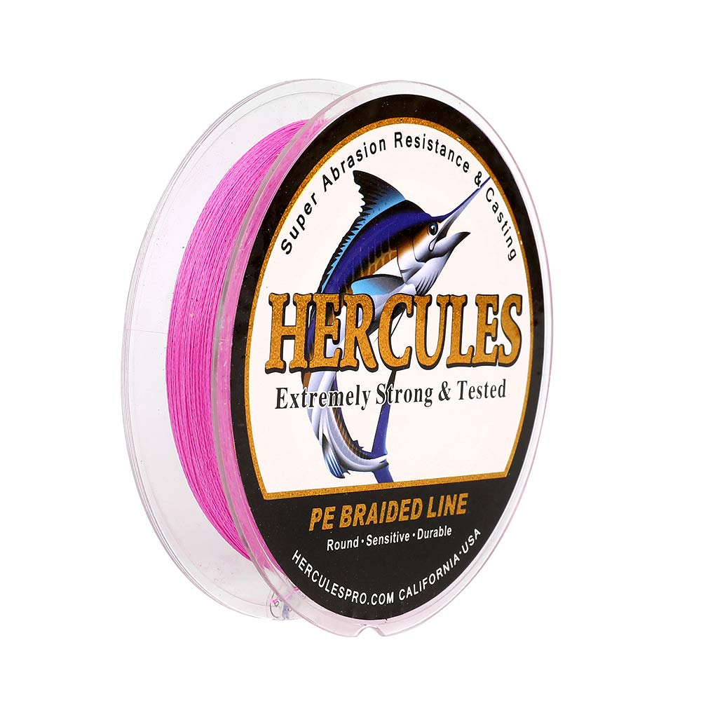 Hercules Braided Fishing Line 4 Strands 100m-2000m 6lb-100lb Super Strong PE Fishing Wire Multifilament Fishing Lines for Saltwater & Freshwater Fishing