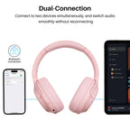 TOZO HT3 Hybrid Noise Cancelling Wireless Headphones, 90H Over Ear Headset