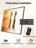 IWORBOARD 24 32 40 42 inch Fixed TV Monitor Wall Mount for 14-42 inch LED LCD Screen,Low Profile Small RV TV Mount, Easy Slim Flat Wall Bracket, Max VESA 200x200mm, 66lbs, Single Stud