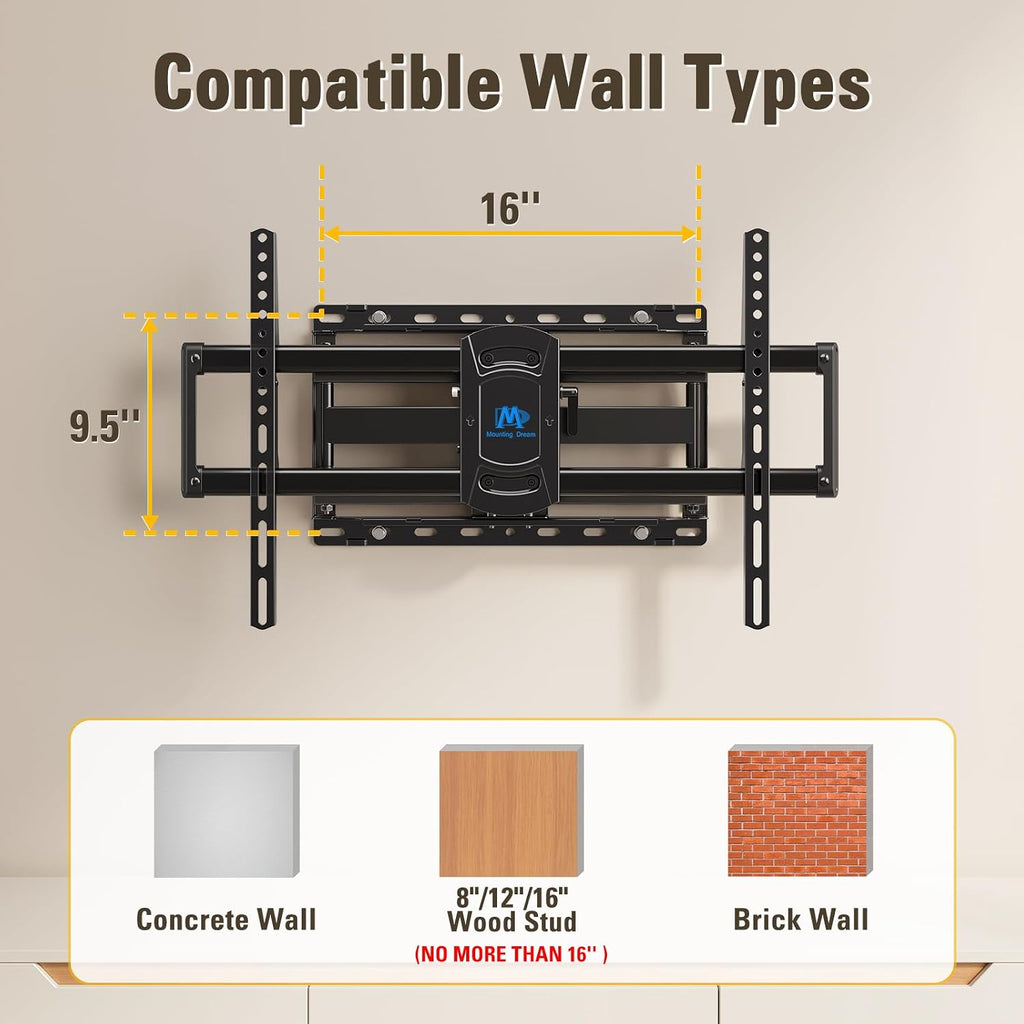 Mounting Dream Full Motion TV Wall Mount for 42-90 Inch TV up to 154lbs